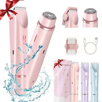 2'si 1 Arada Ağrısız Bikini Bölgesi Tıraş Makinesi – Su Geçirmez & Hassas Ciltler İçin Uygun