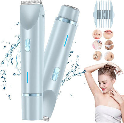 2'si 1 Arada Ağrısız Bikini Bölgesi Tıraş Makinesi – Su Geçirmez & Hassas Ciltler İçin Uygun